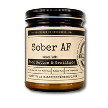 Load image into Gallery viewer, Sober AF Candle - Infused with "Rock Bottom & Gratitude" Scent: Espresso Yo' Self