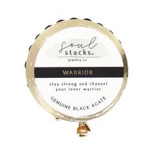 Load image into Gallery viewer, Soul Stacks Black Agate Bracelet - Warrior