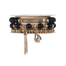 Load image into Gallery viewer, Soul Stacks Black Agate Bracelet - Warrior
