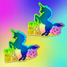 Load image into Gallery viewer, I&#39;m Too Magical For This Vinyl Sticker 10 Pack Christmas Gifts
