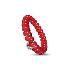 Load image into Gallery viewer, Spiral Hair Coils | Large | Scarlet Red Hair Ties
