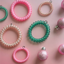 Load image into Gallery viewer, Spiral Hair Coils | Large | Merry Pinkmas Hair Ties
