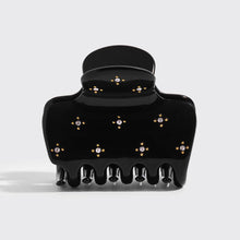 Load image into Gallery viewer, Recycled Plastic Rhinestone Medium Puffy Claw Clip 1pc-Black

