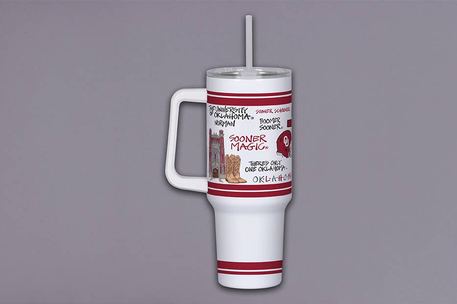 Oklahoma Sooners 40oz Tumbler w/ Handle