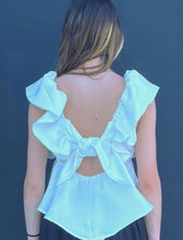 Load image into Gallery viewer, V-Neck Flutter Sleeve Peplum Top
