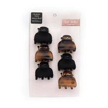 Load image into Gallery viewer, Recycled Plastic X-Small Claw Clips 6pc - Black &amp; Tort
