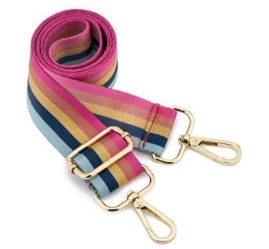 Thomas & Lee Multi Stripe Pastel Guitar Purse Strap