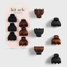 Load image into Gallery viewer, Recycled Plastic X-Small Claw Clips 6pc - Black &amp; Tort
