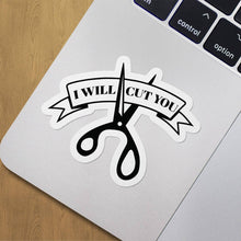 Load image into Gallery viewer, I Will Cut You Vinyl Sticker 10 Pack Christmas Gifts
