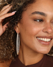 Load image into Gallery viewer, Heiress Hoops 3&quot; - Gold|White Diamondettes
