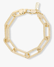 Load image into Gallery viewer, Carrie Pavé Chain Link Bracelet - Gold|White Diamondettes
