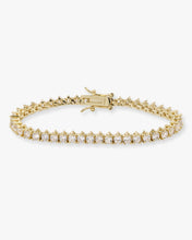 Load image into Gallery viewer, Not Your Basic Tennis Bracelet - Gold|White Diamondettes

