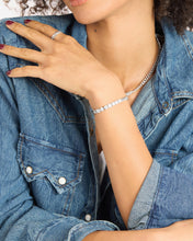 Load image into Gallery viewer, Baby Julian Loves Diamonds Bracelet - Silver|White Diamondettes
