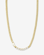 Load image into Gallery viewer, Baby Julian Loves Diamonds Necklace - Gold|White Diamondettes
