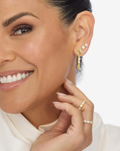 Load image into Gallery viewer, Baby Julian Loves Diamonds Soft Hoops - Gold|White Diamondettes
