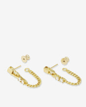 Load image into Gallery viewer, Baby Julian Loves Diamonds Soft Hoops - Gold|White Diamondettes
