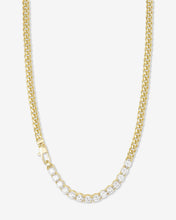 Load image into Gallery viewer, Baby Julian REALLY Loves Diamonds Necklace - Gold|White Diamondettes

