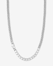 Load image into Gallery viewer, Baby Julian REALLY Loves Diamonds Necklace - Silver|White Diamondettes
