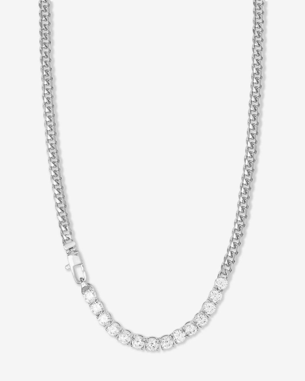 Baby Julian REALLY Loves Diamonds Necklace - Silver|White Diamondettes
