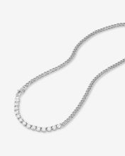 Load image into Gallery viewer, Baby Julian REALLY Loves Diamonds Necklace - Silver|White Diamondettes
