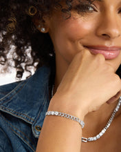 Load image into Gallery viewer, Baby Julian&#39;s Obsessed with Diamonds Bracelet - Silver|White Diamondettes
