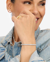 Load image into Gallery viewer, Baroness Tennis Bracelet - Silver|White Diamondettes
