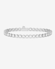 Load image into Gallery viewer, Baroness Tennis Bracelet - Silver|White Diamondettes
