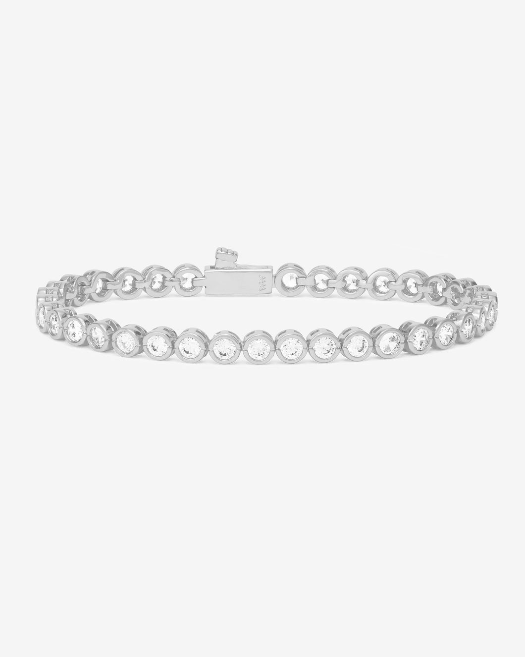 Baroness Tennis Bracelet - Silver|White Diamondettes