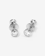 Load image into Gallery viewer, Baroness 4mm Studs - Silver|White Diamondettes
