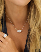 Load image into Gallery viewer, Blue Opal Evil Eye Necklace - Silver|Blue Opal
