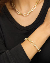 Load image into Gallery viewer, Carrie Pavé Chain Link Bracelet - Gold|White Diamondettes
