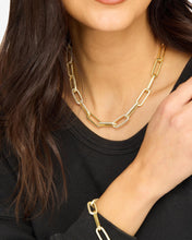 Load image into Gallery viewer, Carrie Pavé Chain Necklace - Gold|White Diamondettes
