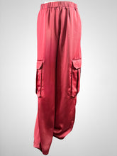 Load image into Gallery viewer, High Waist Elastic Band Satin Pants
