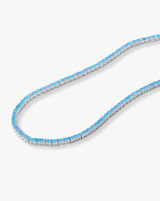 Load image into Gallery viewer, Grand Heiress Tennis Necklace - Silver|Blue Opal
