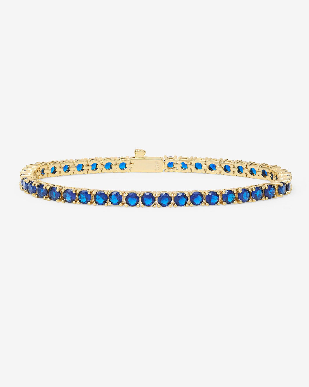 Grand Heiress Tennis Bracelet - Gold|Blue Sapphire Diamondettes