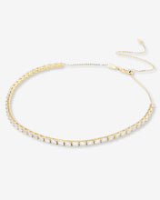 Load image into Gallery viewer, Grand Slam Tennis Choker - Gold|White Diamondettes
