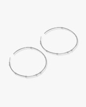 Load image into Gallery viewer, Big Ass Hoops 2.5&quot; - Silver|White Diamondettes
