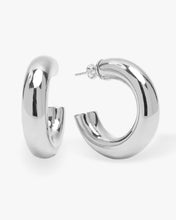 Load image into Gallery viewer, &quot;She&#39;s So Smooth&quot; Tube Hoops - Silver
