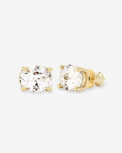 Load image into Gallery viewer, Hello Gorgeous 10mm Studs - Gold|White Diamondettes
