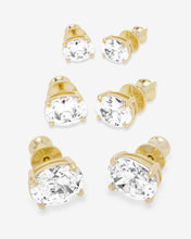 Load image into Gallery viewer, Hello Gorgeous Stud Set - Gold|White Diamondettes
