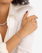 Load image into Gallery viewer, Isla Tennis Bracelet - Silver|White Diamondettes
