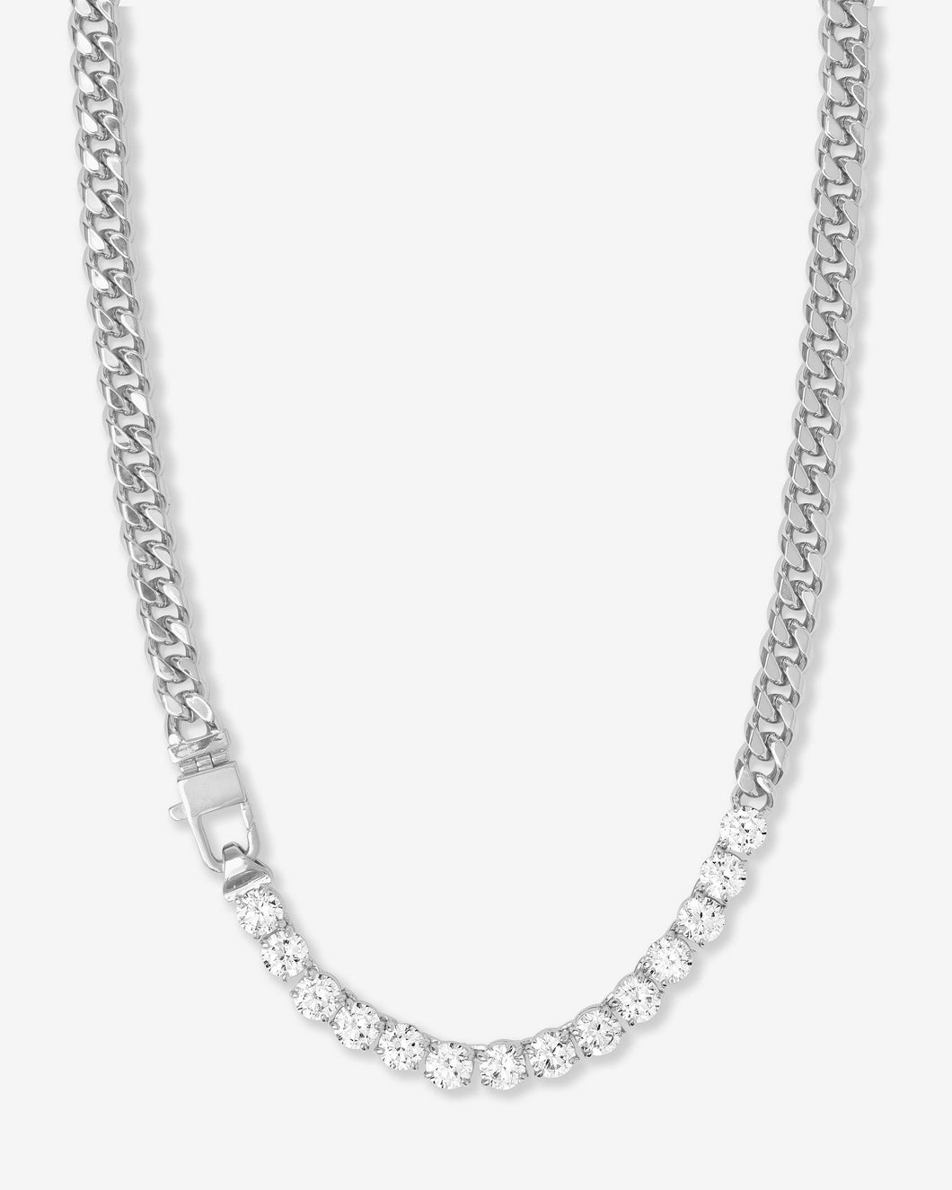 Julian REALLY Loves Diamonds Necklace - Silver|White Diamondettes