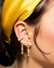 Load image into Gallery viewer, Baby Julian Loves Diamonds Soft Hoops - Silver|White Diamondettes
