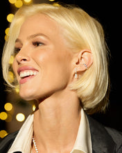 Load image into Gallery viewer, She&#39;s Arrived Drop Earrings - Gold|White Diamondettes
