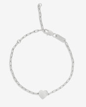 Load image into Gallery viewer, Baby Love Letters Heart Bracelet - Silver|White Diamondettes
