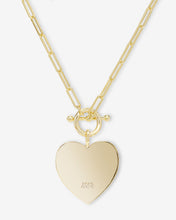 Load image into Gallery viewer, Love Letters Heart Necklace - Gold|White Diamondettes
