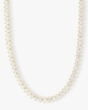 Load image into Gallery viewer, Hello Gorgeous Tennis Necklace - Gold|White Diamondettes
