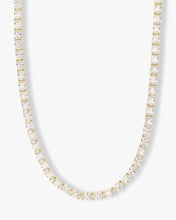 Load image into Gallery viewer, Grand Slam Tennis Necklace - Gold|White Diamondettes
