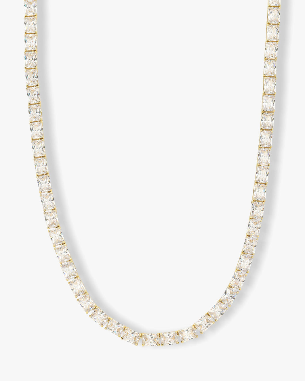 Grand Slam Tennis Necklace - Gold|White Diamondettes