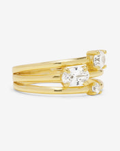 Load image into Gallery viewer, Nina Stacked Ring - Gold|White Diamondettes
